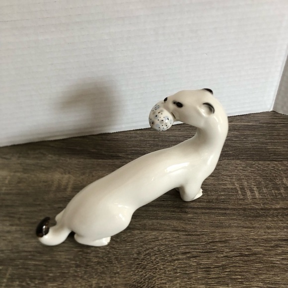 Vtg USSR Lomonosov Ceramic Weasel Figurine - Picture 3 of 9